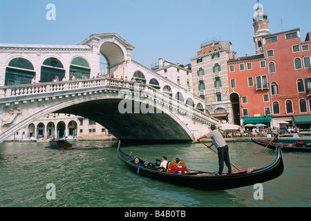 Italy  Venice  Rialto Bridge Stock Photo