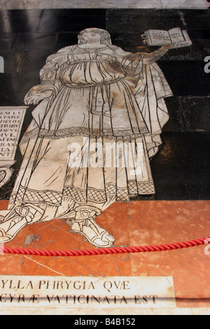 Siena Cathedral mosaic floor, Tuscany, Italy Stock Photo