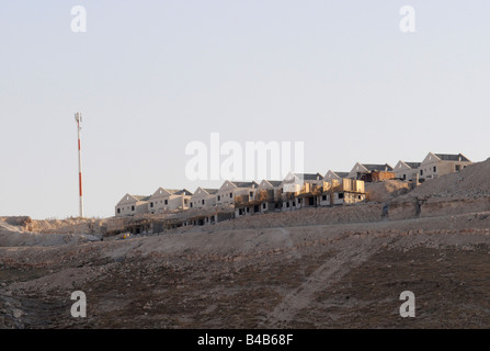 Israeli settlements in construction in the occupied territories between Jerusalem and Jericho, West Bank, Palestine. Stock Photo