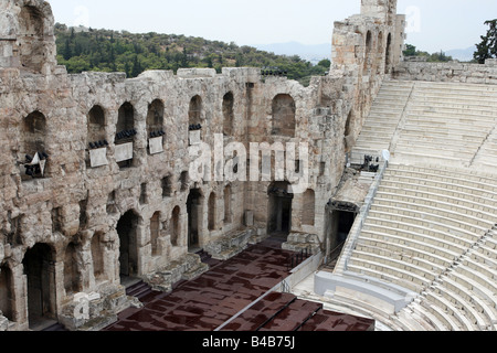 Kerkides Detail of seats at ancient Greek amphitheater of Epidaurus at sunny ...