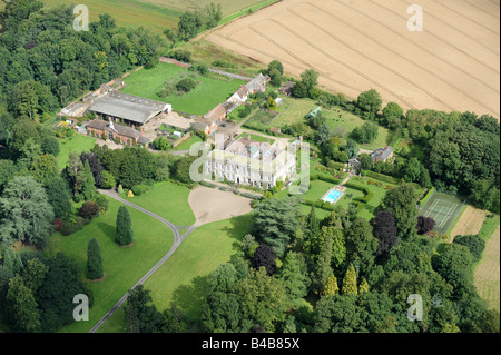 Aerial view of Aldenham Hall near Morville in Shropshire England Stock Photo