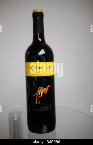 yellow tail shiraz bottle of wine Stock Photo