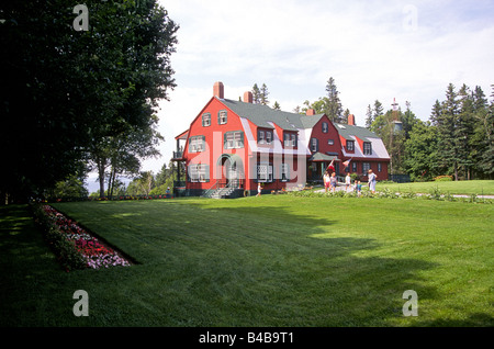 A view of Franklin D Roosevelts Roosevelt Campobello International Park on Campobello Island Maine Stock Photo