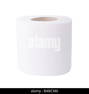 Toilet papers roll isolated on white background Stock Photo
