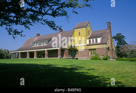 The main house of a large historic farm built by visionary railway builder Sir William Van Horne on Ministers Island Stock Photo