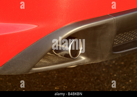 Car, Mazda RX 8, roadster, model year 2002-, red, coupe/Coupe, FGHDS, Detailed view, Exhaust, technique/accessory, accessories Stock Photo