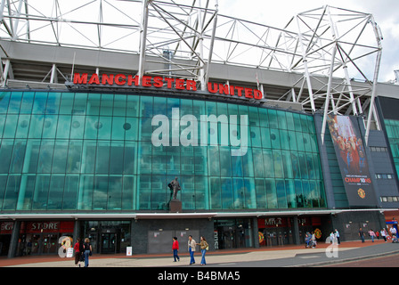 outside old trafford home of manchester united football club,england,uk Stock Photo