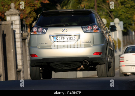 Car, Lexus RX 300 Luxury, cross country vehicle, model year 2003-, FGAH, driving, diagonal from the back, rear view, City Stock Photo