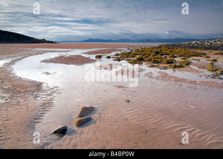 The beach at Sand near Applecross with views across to Raasay and Skye Stock Photo