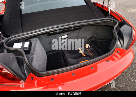 Car, Dodge Viper SRT-10, Convertible, model year 2003-, red, FGHDS, view into boot, technique/accessory, accessories Stock Photo