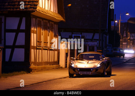 Car, Lotus Elise 111 R, Convertible, model year 2004, closed top, standing, upholding, diagonal from the front, frontal view, Ci Stock Photo