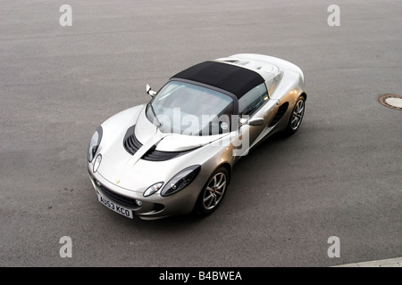 Car, Lotus Elise 111 R, Convertible, model year 2004, closed top, standing, upholding, diagonal from the front/oben, photographe Stock Photo