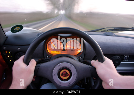 Car, Lotus Elise 111 R, Convertible, model year 2004, interior view, Interior view, Cockpit, technique/accessory, accessories, d Stock Photo