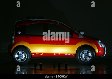 Car, Fiat Simba, Concept Car, Study, model year 2003, red-orange ...