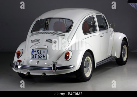 Car, VW Volkswagen Volkswagen beetle 1300, model year 1965-1973, white, Vintage approx., Youngtimer, sixties, The 70s, standing, Stock Photo