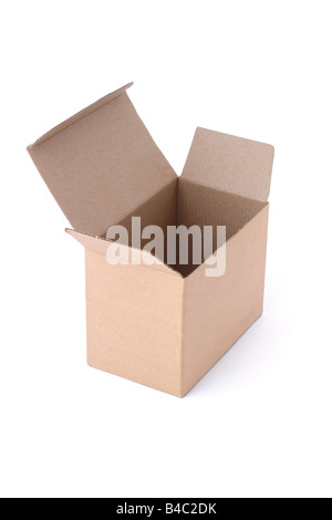 Empty paper box on white background Stock Photo