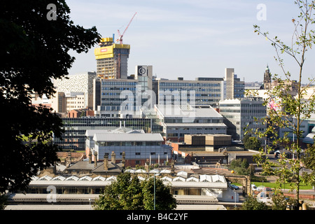 Sheffield city centre and Hallam University campus Stock Photo