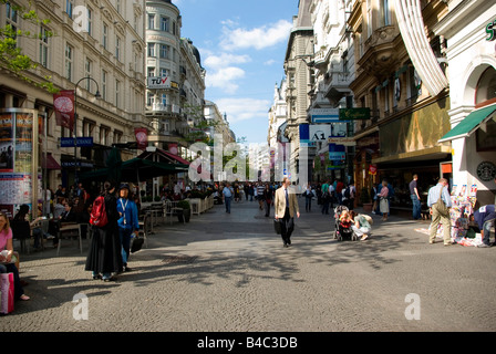 One of the main shopping streets in the center of Vienna with many designers boutiques and exclusive shops Austria Stock Photo