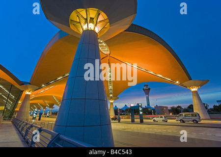 Asia, Malaysia, Kuala Lumpur, Kuala Lumpur International Airport, KLIA, modern exterior architecture Stock Photo