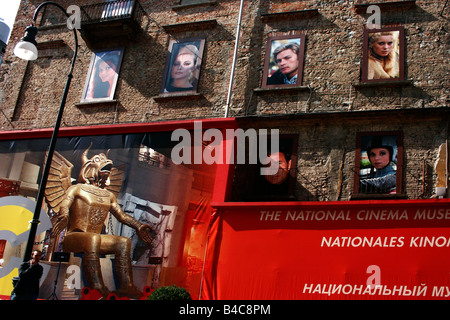 Famous actors portraits near the National Cinema Museum, Turin, Italy. Stock Photo