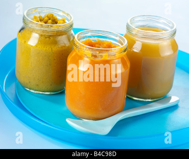 JARS OF BABY FOOD Stock Photo