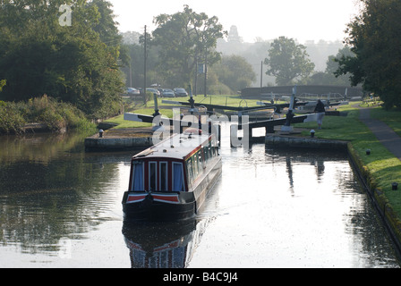 The Grand Union Canal at Hatton Locks Warwickshire England UK Stock Photo