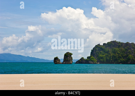 Asia, Malaysia, Langkawi Island, Pulau Langkawi, Beach at Pantai Tanjung Rhu Stock Photo