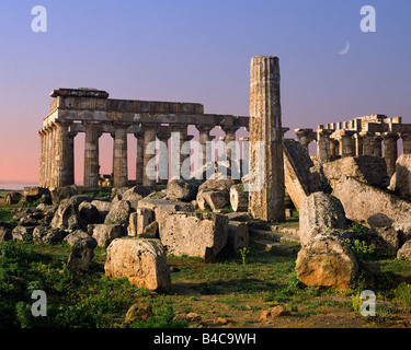 IT - SICILY: Temple-E and Temple-F at Selinunte Stock Photo