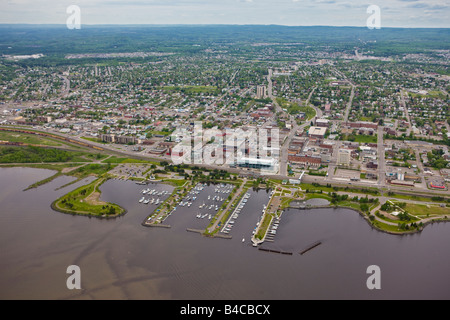 Marina and waterfront in the city of Thunder Bay, Ontario, Canada.
