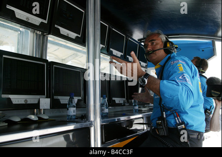 engine sport, Flavio Briatore, Renault, Formel 1 2005, Persons, technique, Portrait, Malaysia, photographer: Daniel Reinhard Stock Photo