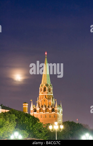 Russia Moscow Kremlin Red square and Tower with star Stock Photo