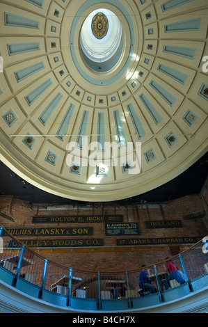 View of the dome inside Quincy Market located in Faneuil Hall ...