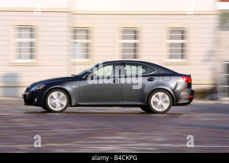 Lexus IS 250, model year 2005-, black, driving, side view, City Stock Photo