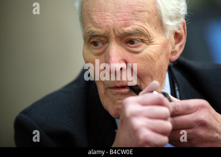 Tony Benn on the fringes of the Labour party conference Manchester 2008 Stock Photo