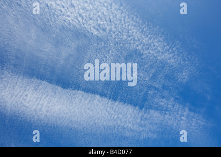 Altocumulus mackerel clouds Like other cumulus clouds altocumulus signifies convection and potential future rain Stock Photo