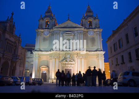 Mdina Cathedral of St Peter and St Paul Malta Stock Photo