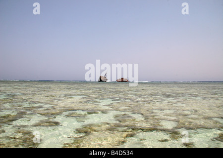 The Shipwreck of Maria Schröder,a German ship ran aground last century in ,Nabq National Park (near Sharm el-Sheikh),Egypt Stock Photo