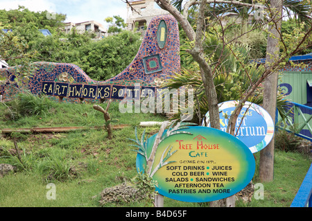 Earthworks pottery on the Caribbean island of Barbados Stock Photo