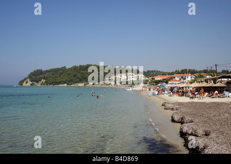 SIVIRI BEACH (NORTH). KASSANDRA PENINSULA. HALKIDIKI. GREECE Stock Photo