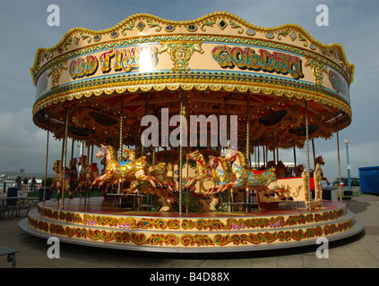 fairground carousel, Weymouth, Dorset, England, UK Stock Photo