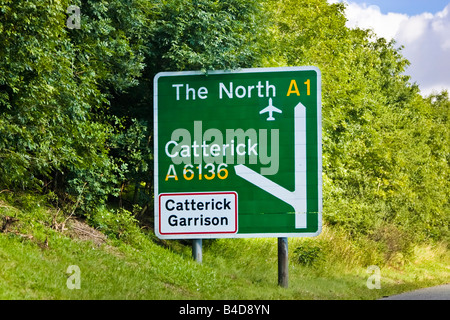 A road primary route sign with junction information England UK Stock ...