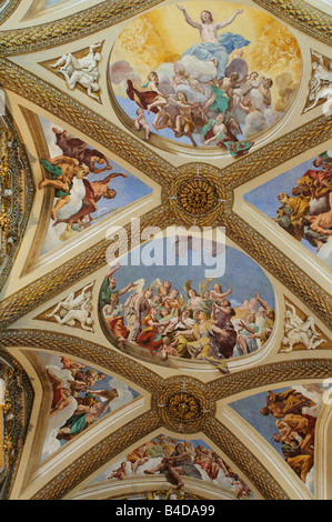Ceiling of the chapel in Museo e la Certosa di San Martino Stock Photo