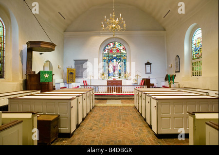 Oldest pulpit in USA Holy Trinity Old Swedes Church 1698 Christina Landing Wilmington Delaware Stock Photo