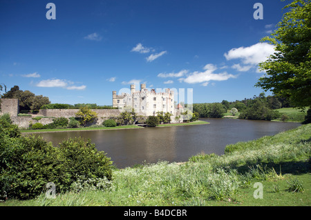 View of Leeds Castle in Kent England Stock Photo