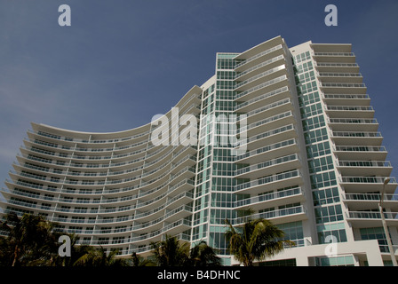 Luxury condominium building in Pompano Beach Florida, USA. Stock Photo