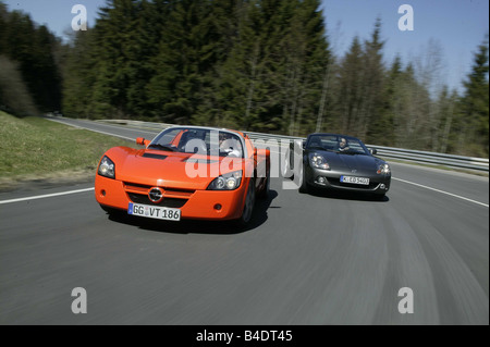 Car, Toyota MR2, Convertible, model year 2000-, yellow, view into boot ...