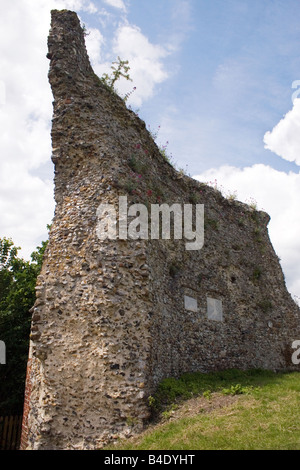 Clare Castle ruins Clare Country Park Suffolk England Stock Photo