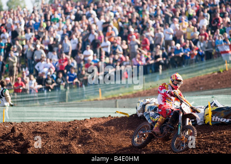 big crowd at a motocross race Stock Photo