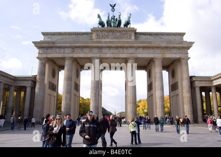 Brandenberg Gate or Tor. Pariser Platz Berlin Germany Stock Photo