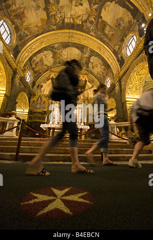 Interior of Cathedral St Johns Cathedral Valletta Malta Stock Photo